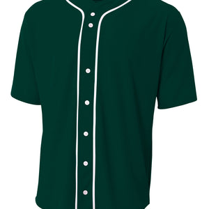 Forest A4 Short Sleeve Full Button Baseball Jersey