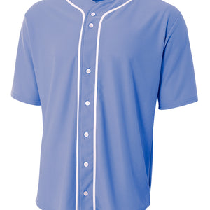 Lt Blue A4 Short Sleeve Full Button Baseball Jersey