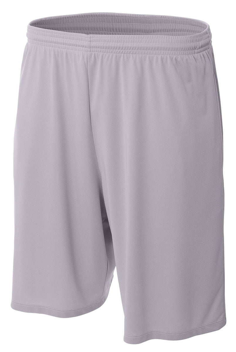 A4 Adult 9" Moisture Wicking Performance Interlock Shorts - Polyester, Odor Resistant, Sizes S-3XL