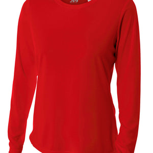 Scarlet A4 Long Sleeve Cooling Performance Crew