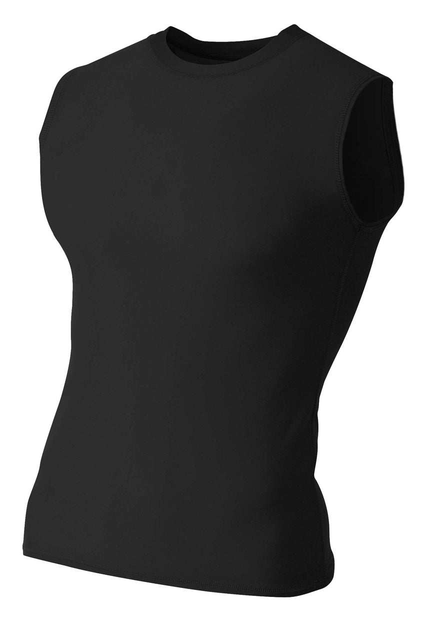 Black A4 Compression Muscle Tee