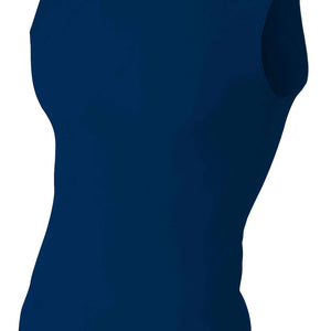 Navy A4 Compression Muscle Tee