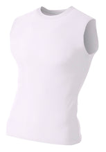 White A4 Compression Muscle Tee