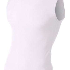 White A4 Compression Muscle Tee