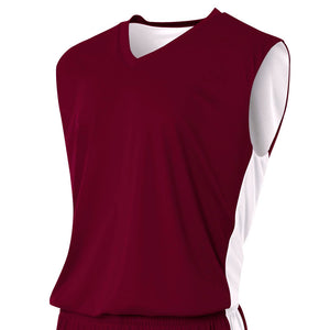 Maroon White A4 Reversible Moisture Management Muscle