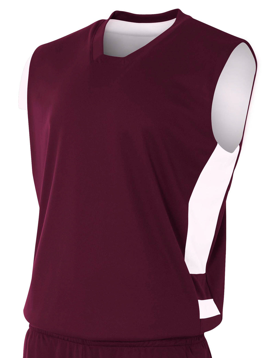 Maroon White A4 Reversible Speedway Muscle