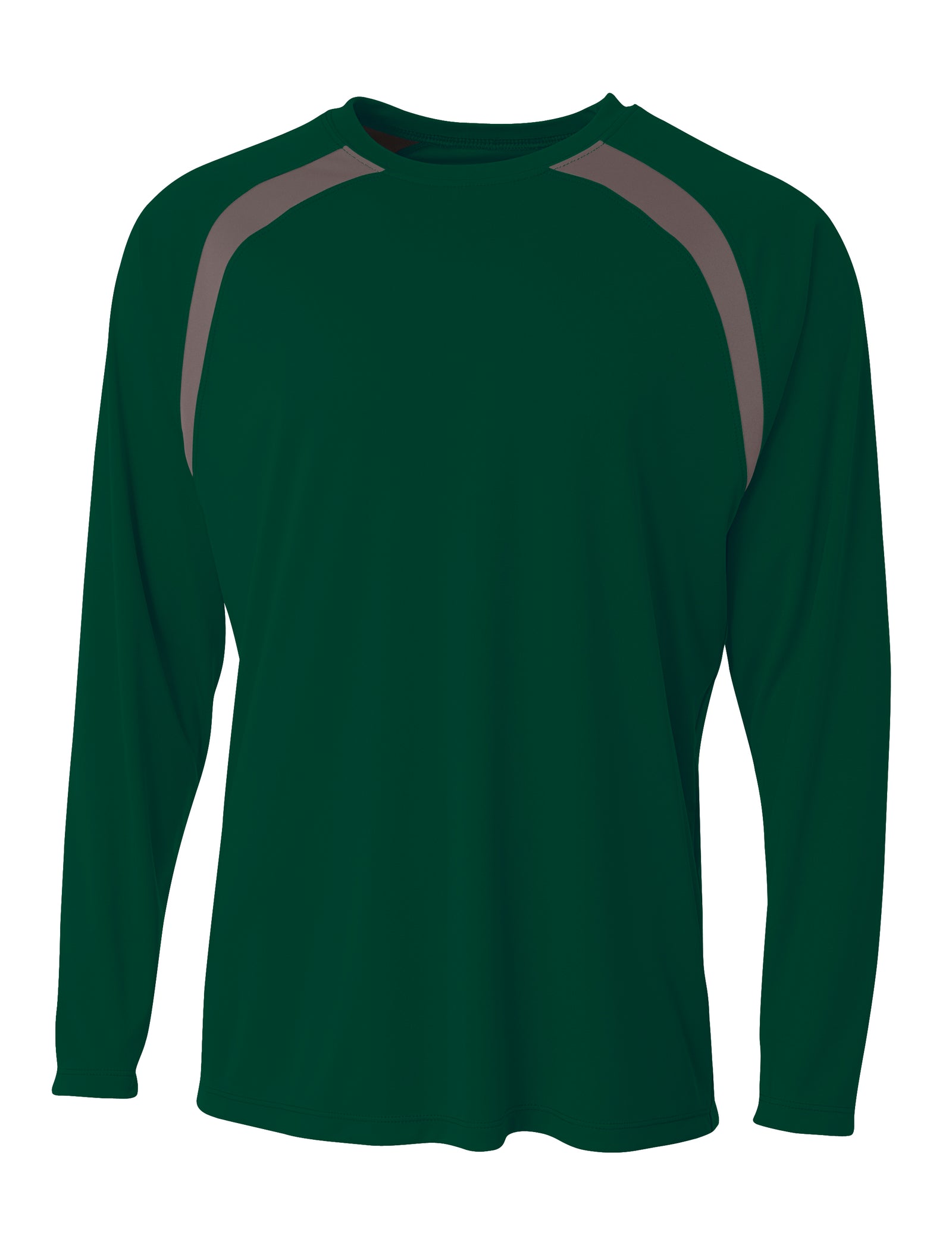 Forest/graphite A4 Spartan Long Sleeve Color Block Crew