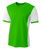 Lime White A4 A4 Premier Soccer Jersey