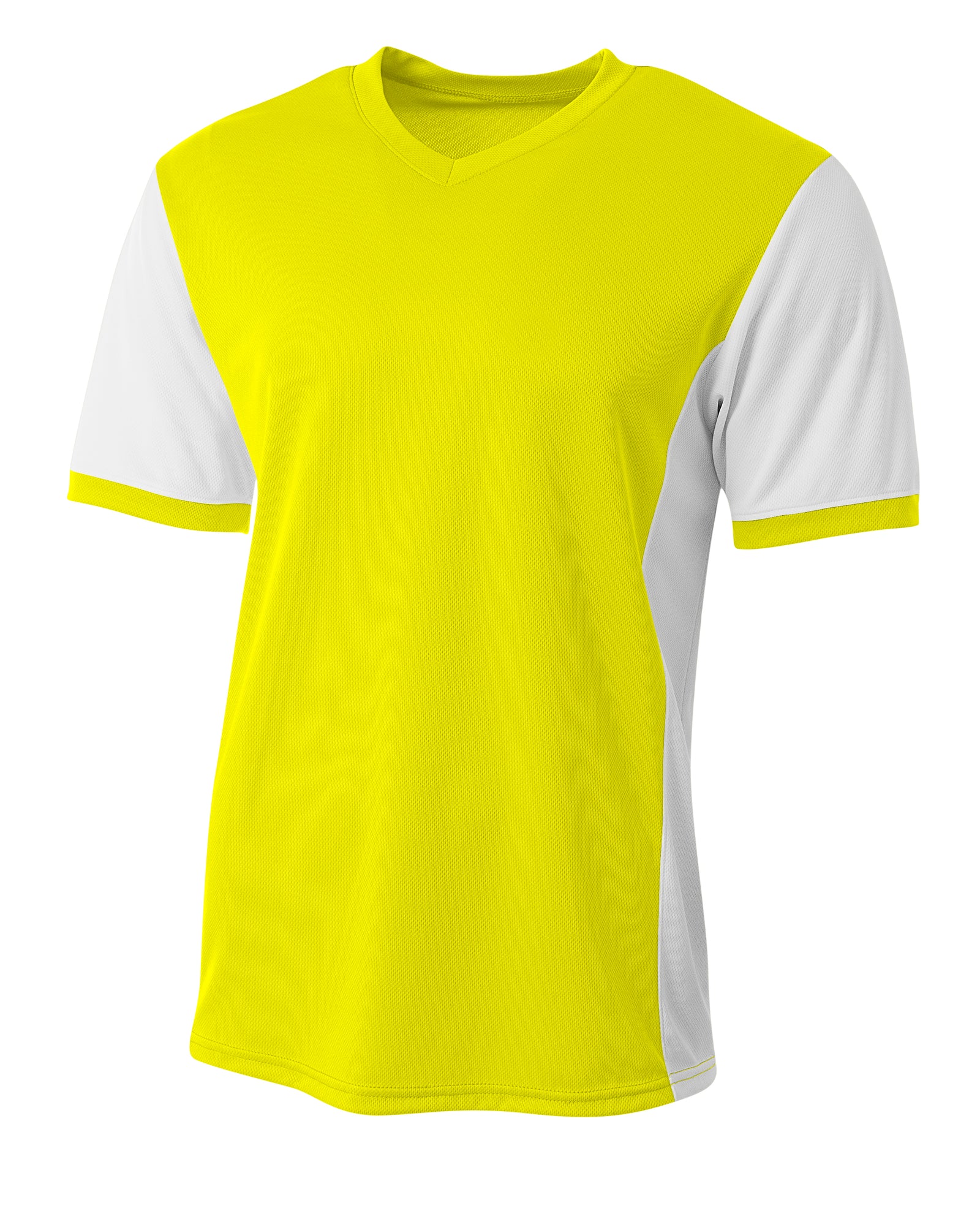 Safety Yellow White A4 A4 Premier Soccer Jersey