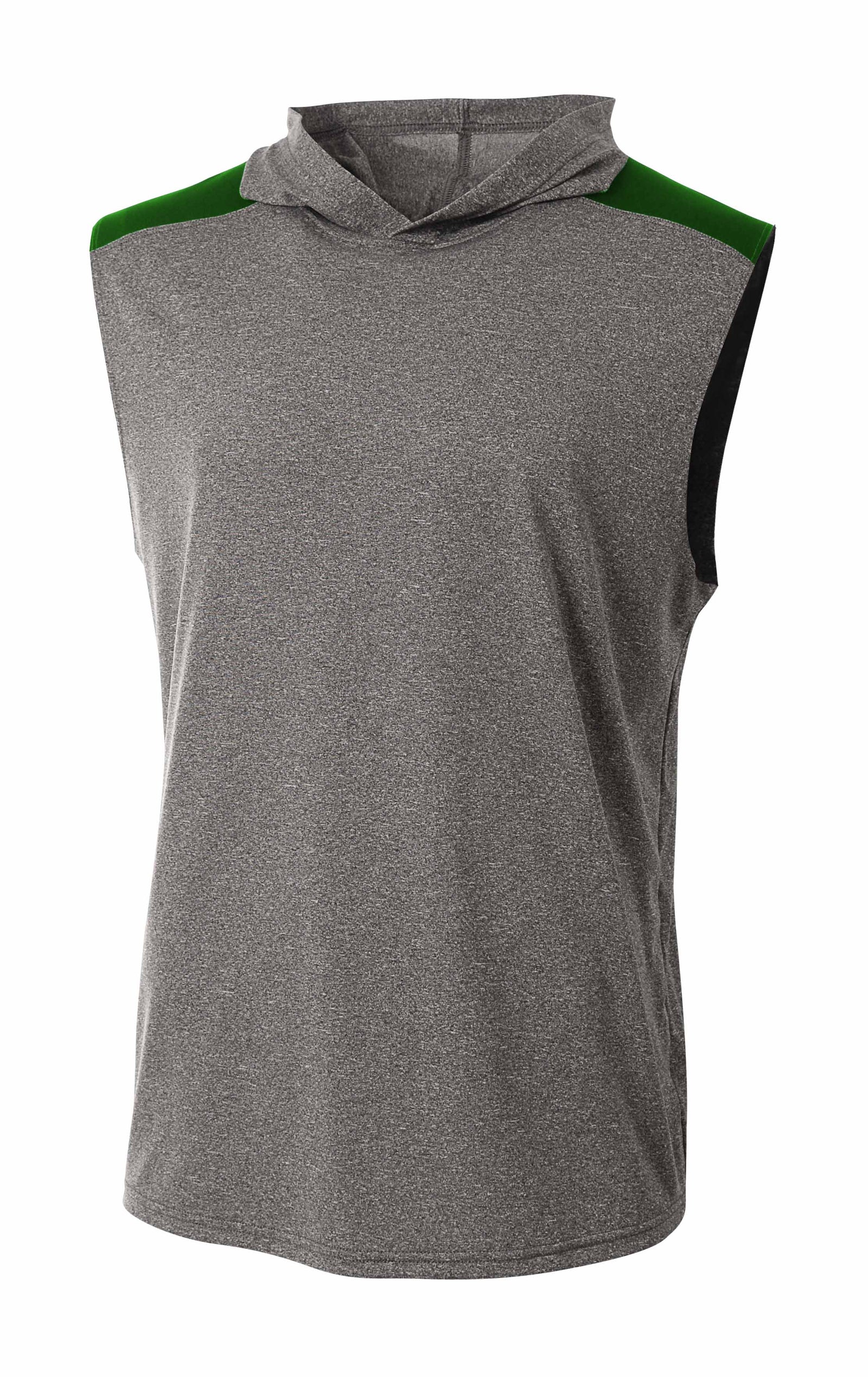 Heather/forest A4 A4 Tourney Sleeveless Hooded Tee