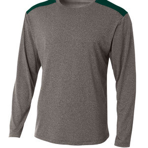 Heather/forest A4 Tourney Heather Long Sleeve Tee