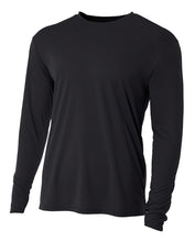Black A4 Cooling Performance Long Sleeve Crew