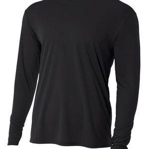Black A4 Cooling Performance Long Sleeve Crew
