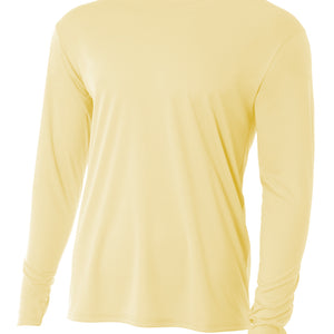 Lt Yellow A4 Cooling Performance Long Sleeve Crew