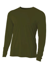 Military-green A4 Cooling Performance Long Sleeve Crew