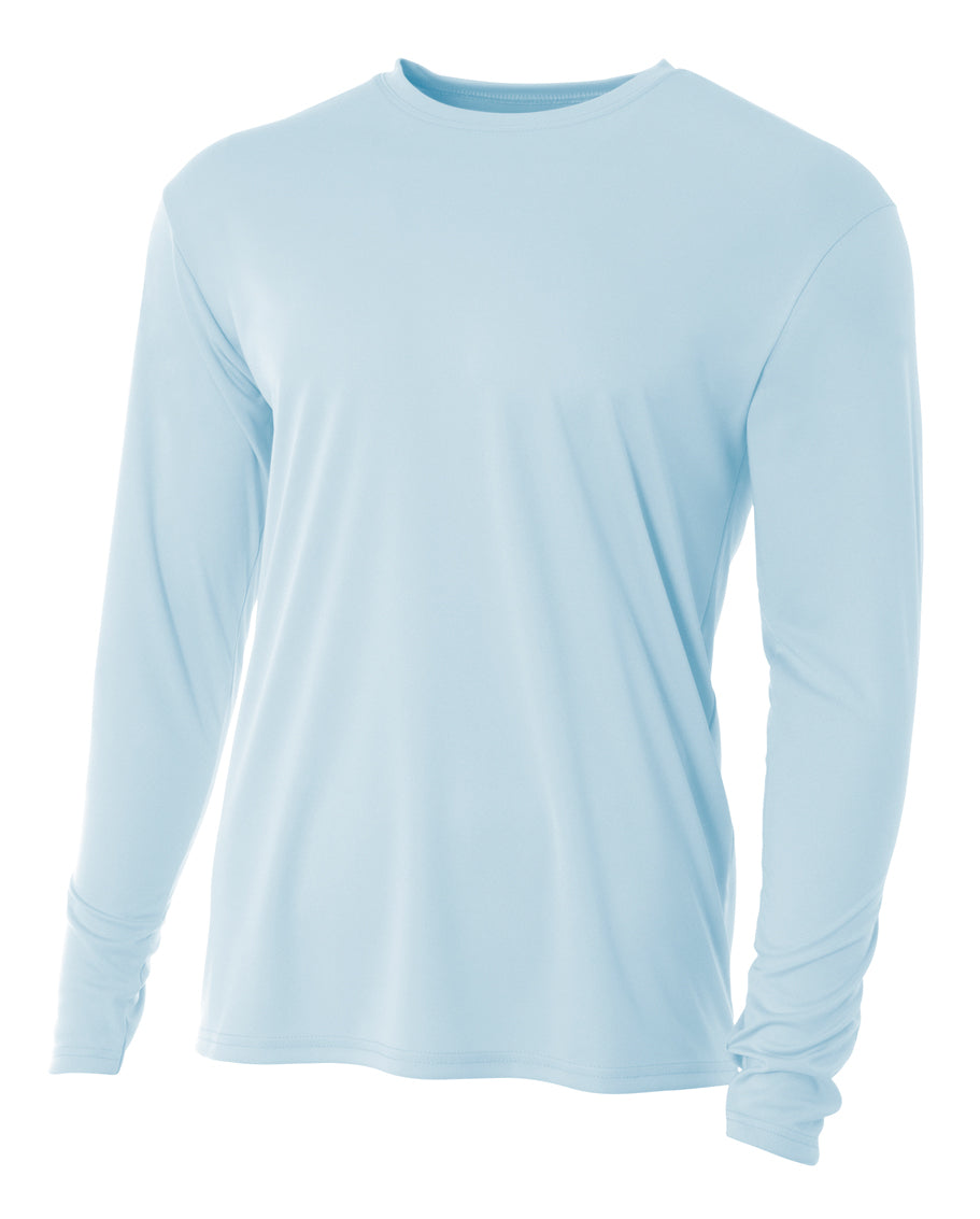 Pastel Blue A4 Cooling Performance Long Sleeve Crew
