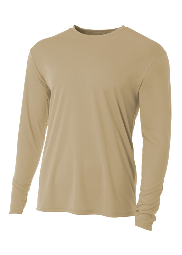 Sand A4 Cooling Performance Long Sleeve Crew