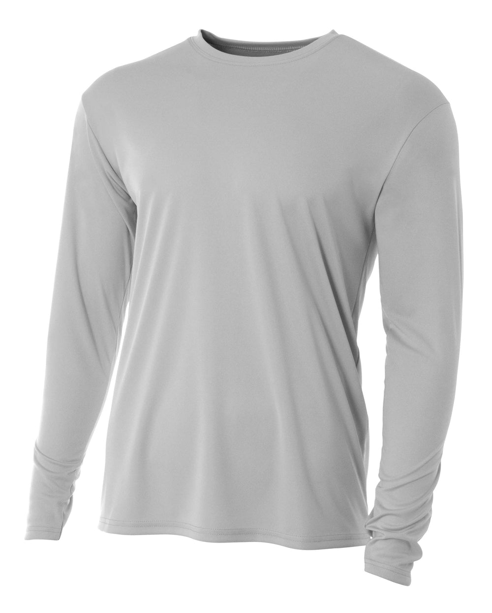 Silver 2011 A4 Cooling Performance Long Sleeve Crew