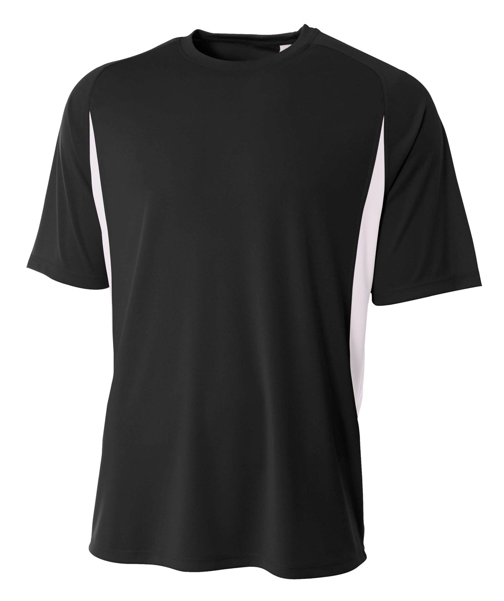 Black/white A4 Cooling Performance Color Block Tee