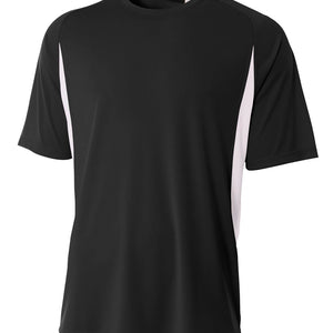 Black/white A4 Cooling Performance Color Block Tee