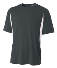Graphite/white A4 Cooling Performance Color Block Tee