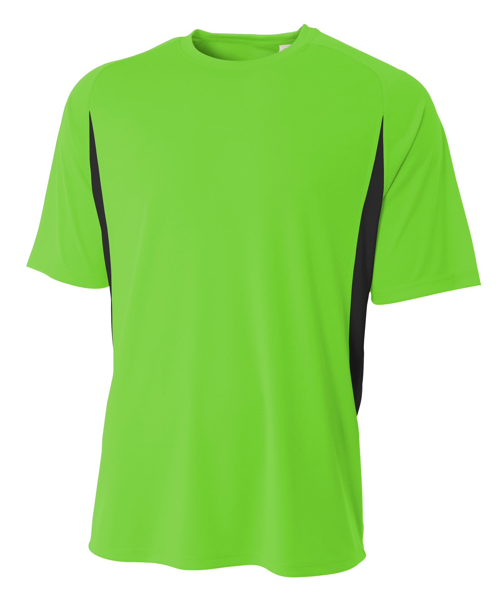 Lime Black A4 Cooling Performance Color Block Tee