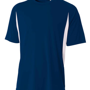 Navy White 2011 A4 Cooling Performance Color Block Tee