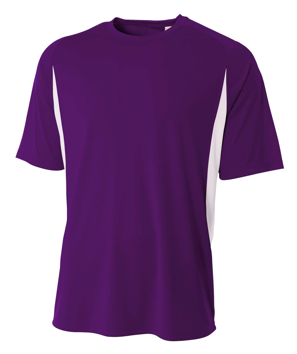 Purple White 2011 A4 Cooling Performance Color Block Tee