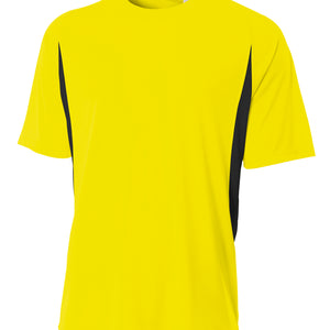 Safety Yellow/black A4 Cooling Performance Color Block Tee