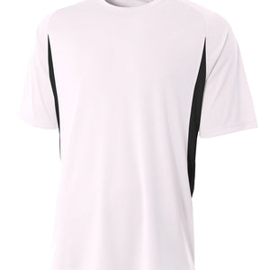 White/black A4 Cooling Performance Color Block Tee