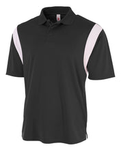 Black/white A4 Color Block Polo With Knit Color