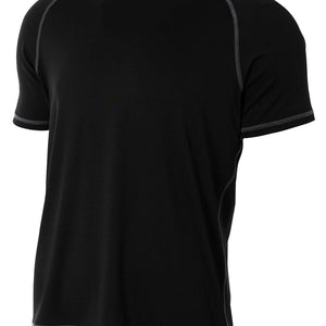 Black A4 Fitted Raglan With Flatlock Stitching