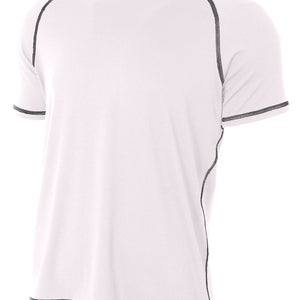 White A4 Fitted Raglan With Flatlock Stitching