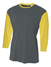 Graphite Gold A4 3/4 Sleeve Utility Shirt