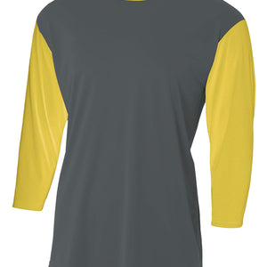 Graphite Gold A4 3/4 Sleeve Utility Shirt