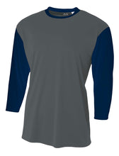 Graphite Navy A4 3/4 Sleeve Utility Shirt