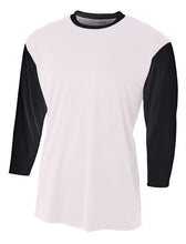 White/black A4 3/4 Sleeve Utility Shirt
