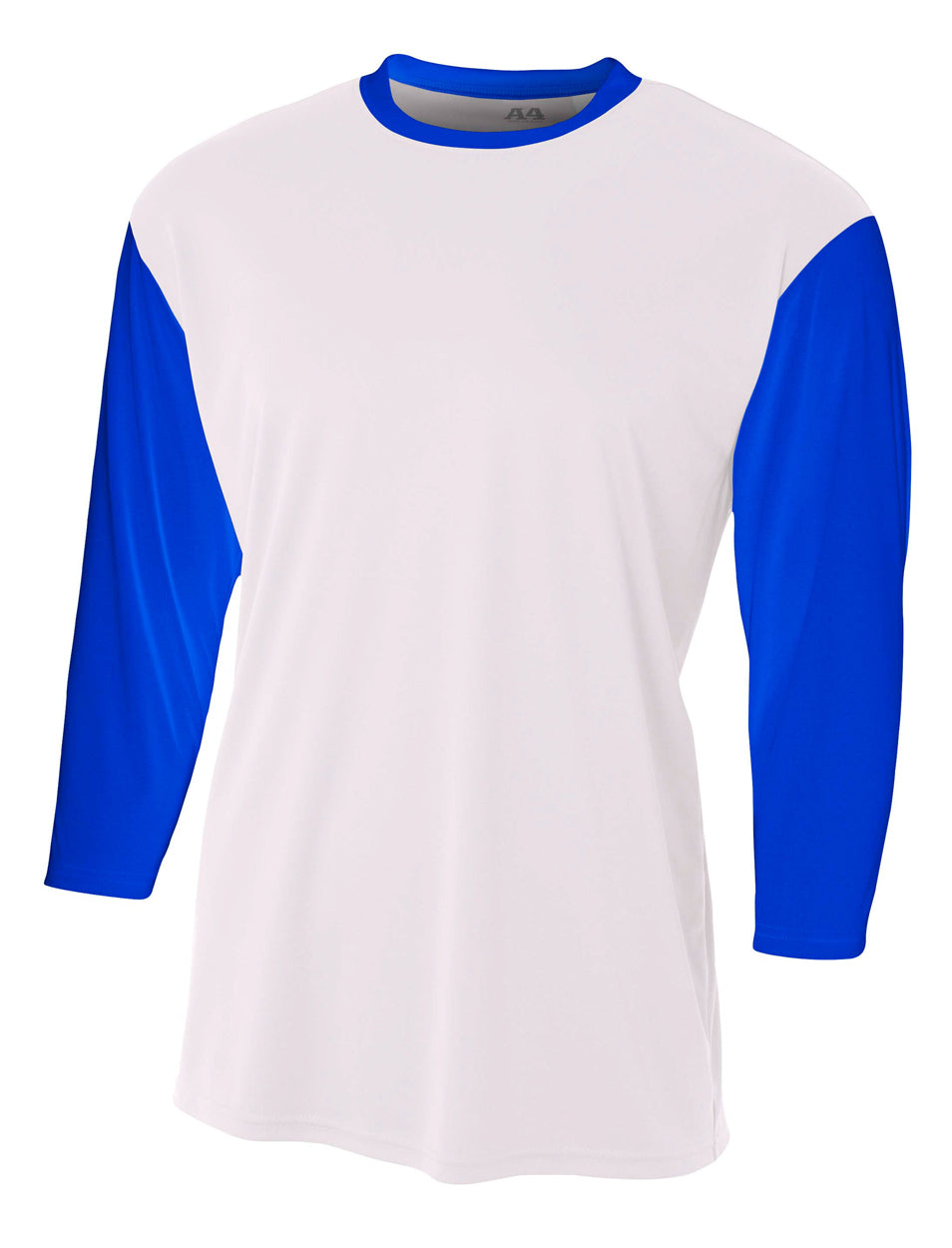 White/royal A4 3/4 Sleeve Utility Shirt