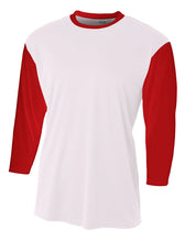 White Scarlet A4 3/4 Sleeve Utility Shirt