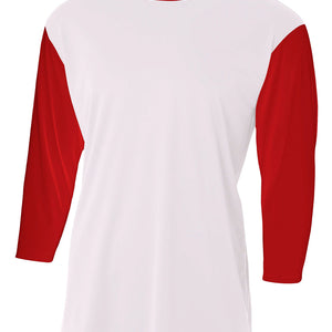 White Scarlet A4 3/4 Sleeve Utility Shirt