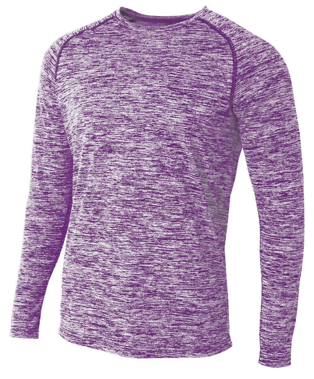 Purple A4 Long Sleeve Raglan Space Dye