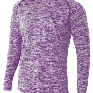 Purple A4 Long Sleeve Raglan Space Dye