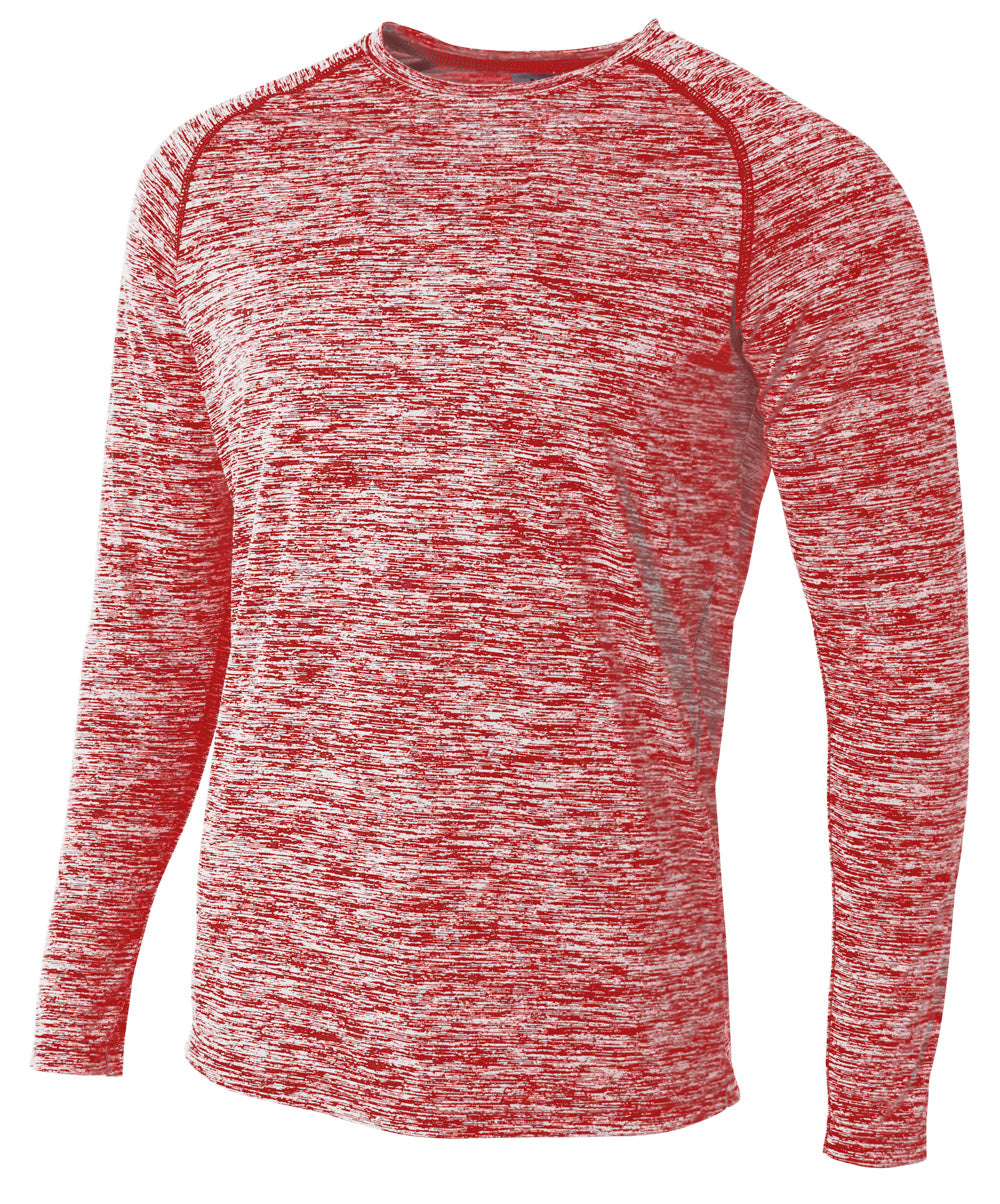 Scarlet A4 Long Sleeve Raglan Space Dye