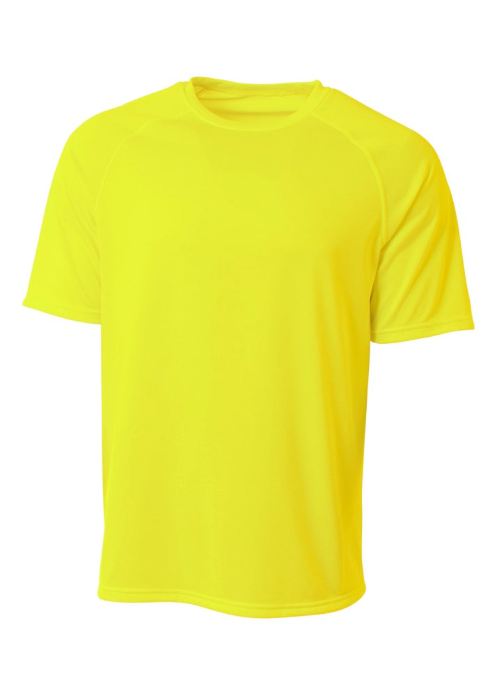 Safety Yellow A4 Surecolor Short Sleeve Cationic Tee