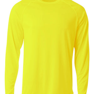 Safety Yellow A4 Surecolor Long Sleeve Cationic Tee