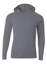 Graphite A4 Long Sleeve Hooded Tee