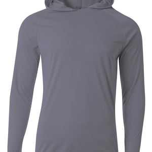 Graphite A4 Long Sleeve Hooded Tee