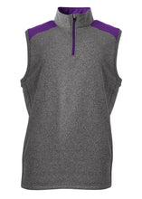 Heather/purple A4 Tourney Sleeveless Fleece