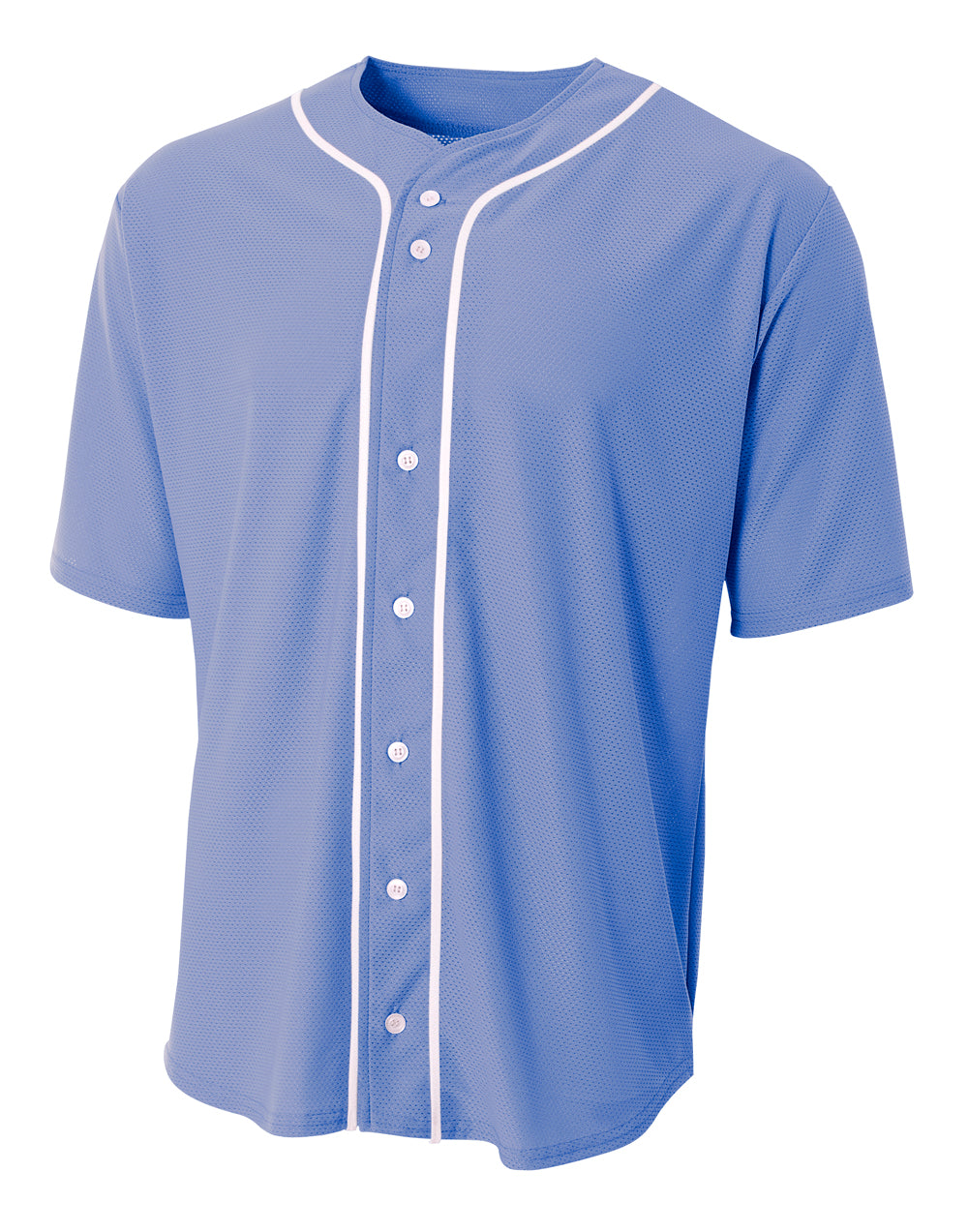 Lt Blue A4 Short Sleeve Full Button Baseball Jersey