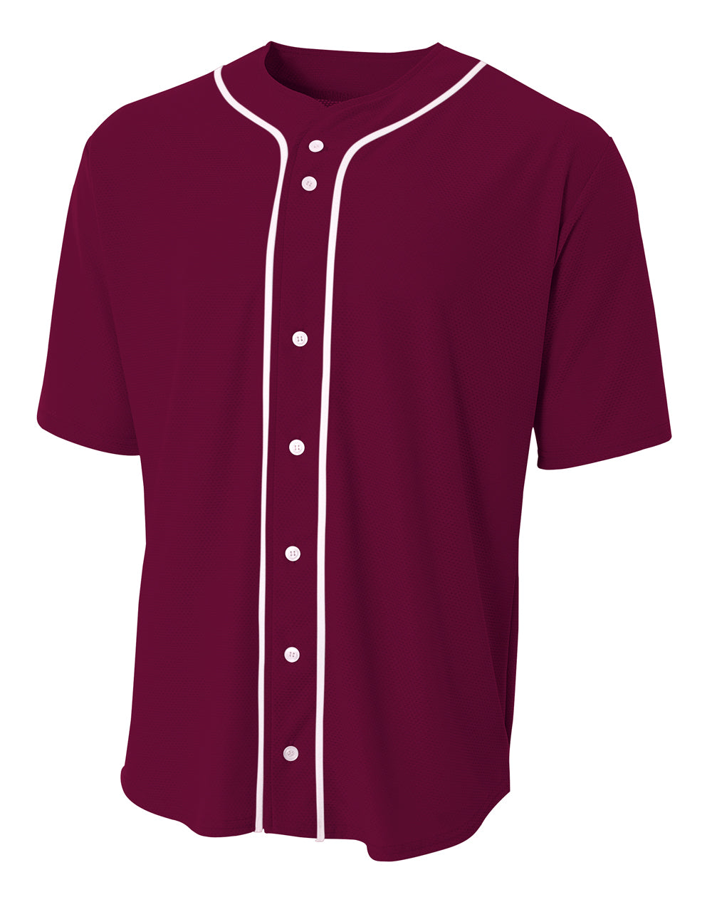 Unisex We Sub’N ️ Interlock Baseball Jersey Blank Maroon / White Piping / Large